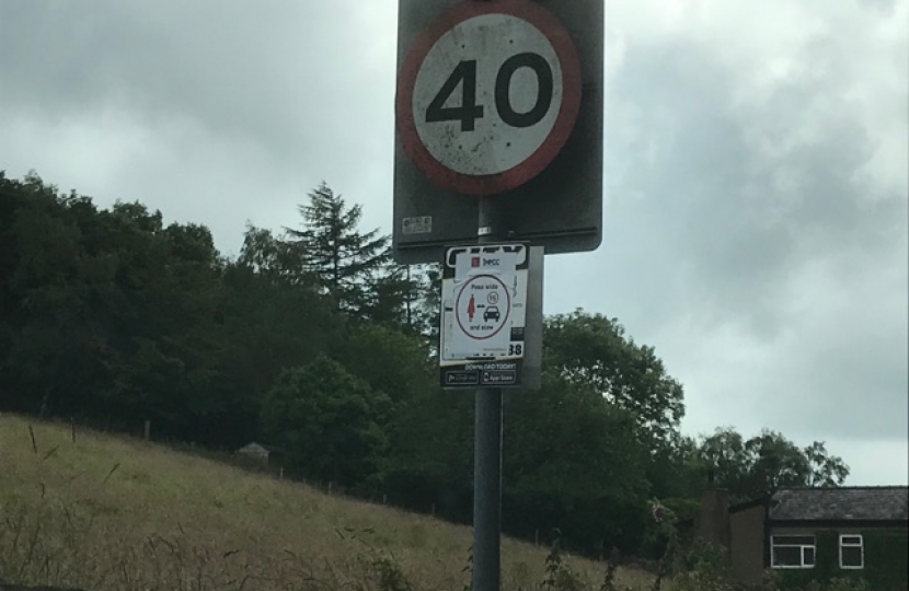 Eyesore Sign Attached to Street Furniture