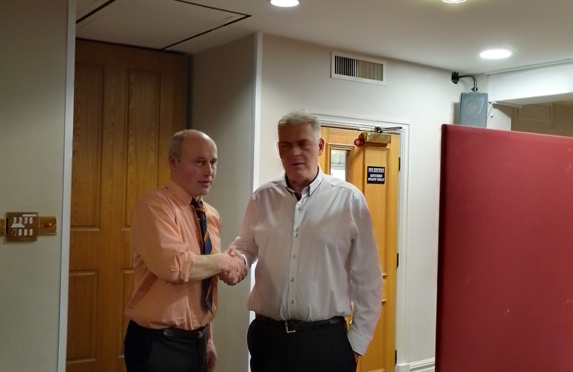Cllr Paul Marrow pictured with Mr Lee Anderson MP