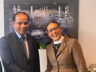 Imtiaz with Claire Gill